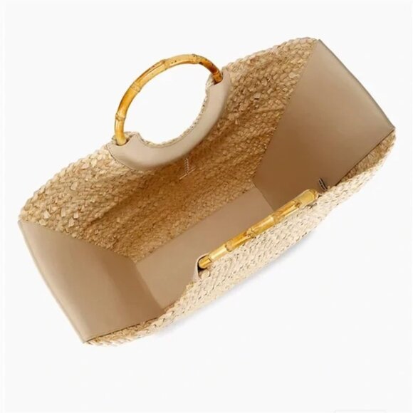 New In Box! Cult Gaia Jerrica Straw Tote Bag - Picture 5 of 12